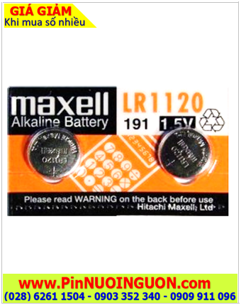 Pin LR1120 LR55 AG8 -Pin cúc áo 1.5v Alkaline Maxell LR1120 LR55 AG8 _1viên |HẾT HÀNG